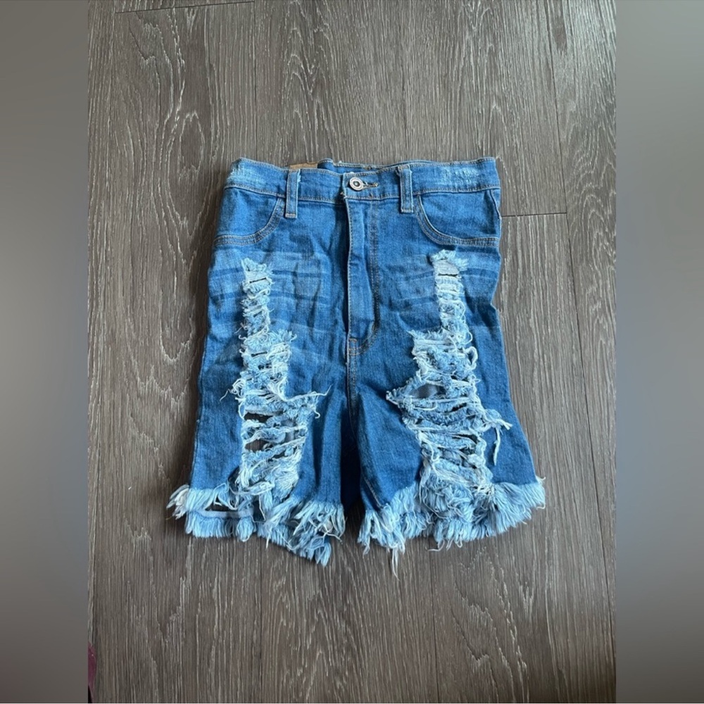 Aphrodite Ripped Denim Shorts Jeans Women's